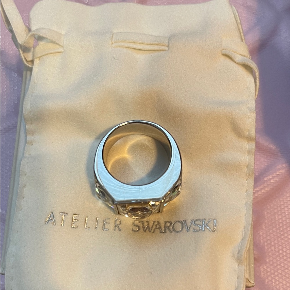 Atelier Swarovski Silver and Clear Crystal Ring - Picture 2 of 3